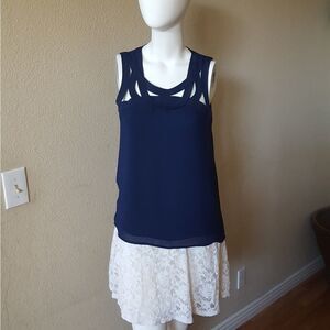 Naked Zebra Cutout Tank Size Small